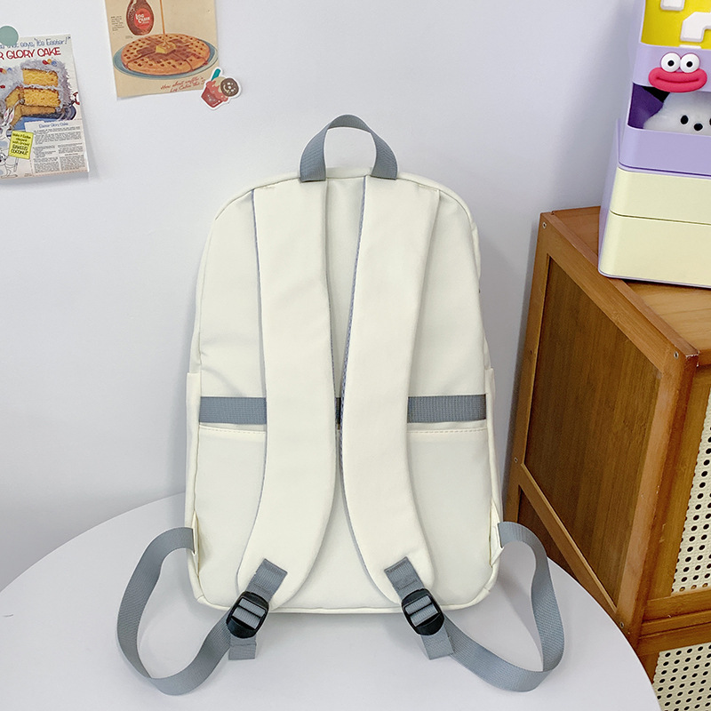 Korean-style schoolbag: A fashionable large-capacity student travel backpack for junior high school students and a computer backpack for high school students during class Specification drawing