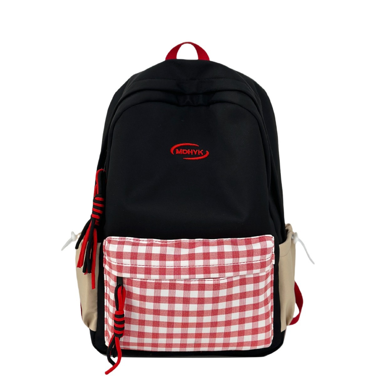 The new color-blocking backpack is versatile. It's a cute and fresh schoolbag for college students, a lightweight backpack for commuting and leisure, and a large-capacity backpack Item Picture