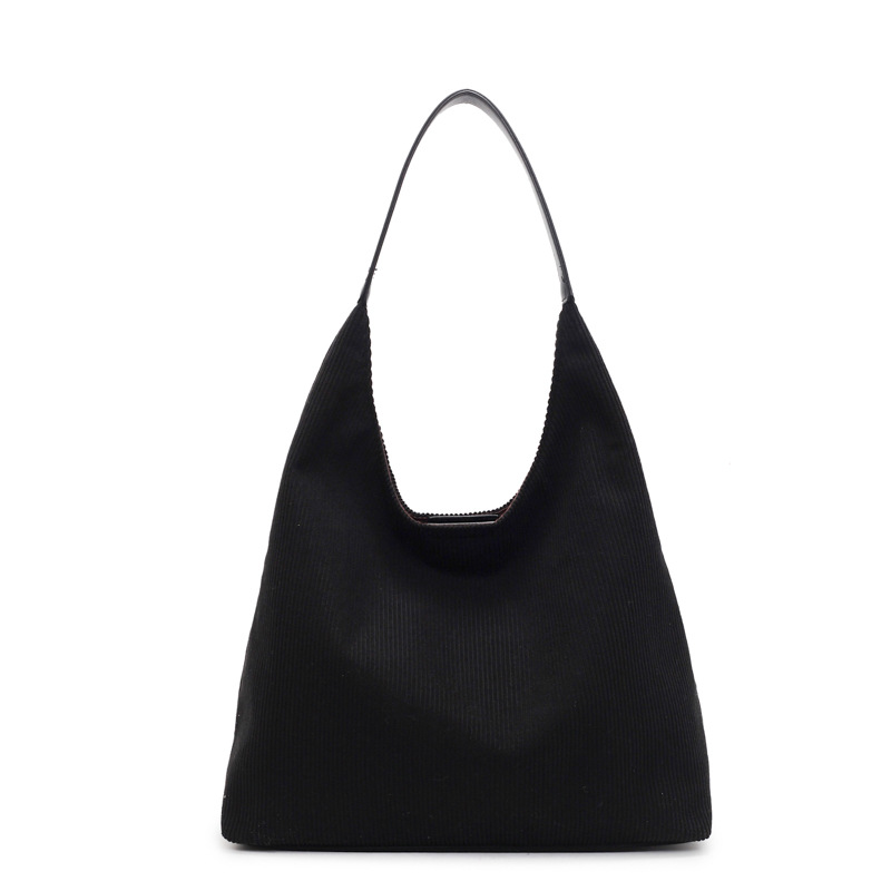 Fashionable and simple single-shoulder bag, Japanese and Korean large-capacity commuter tote bag, casual college student class bag, versatile commuter bag Item Picture