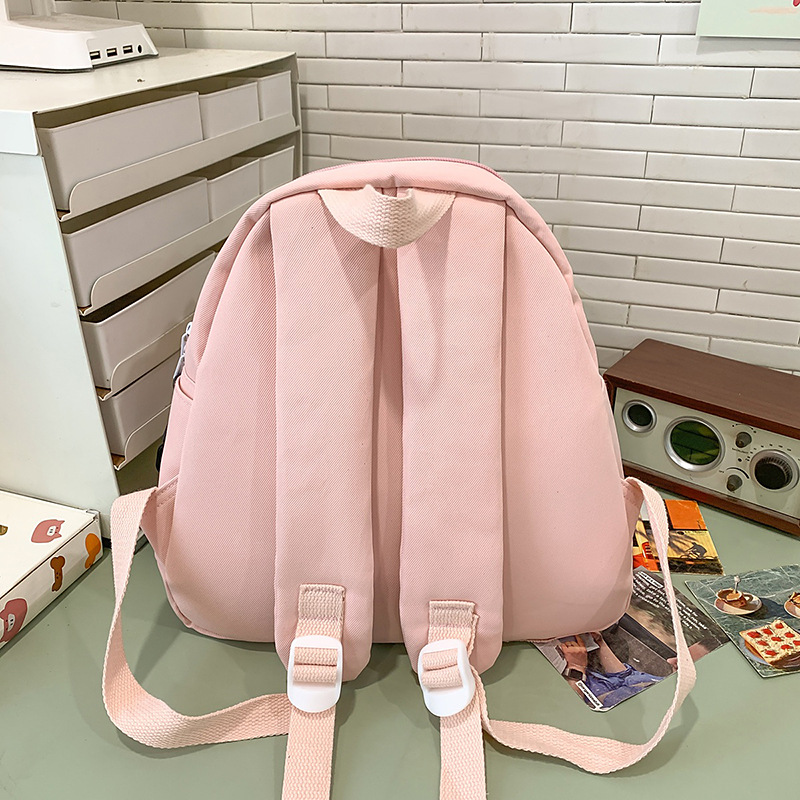 New high-appeartion-level cute cartoon bear doll backpack, student niche color design, casual and simple backpack Specification drawing