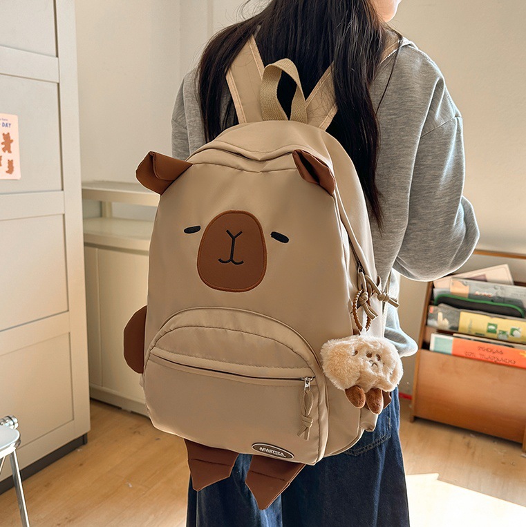 A cute backpack for girls on Instagram, a large-capacity versatile backpack for junior and senior high school students, and a simple, ugly and cute personalized backpack for college students full figure