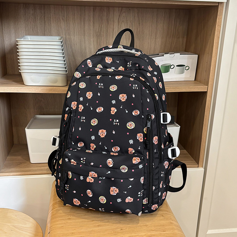 Korean-style Instagram minimalist schoolbags for junior high school, senior high school and college students, cute camcampus casual bags for girls, cherry and strawberry backpacks details Picture