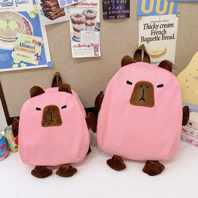 Pica Barra small and medium-sized nylon handbag, children's gift, coin purse, cute capybara, fashionable cartoon backpack details Picture
