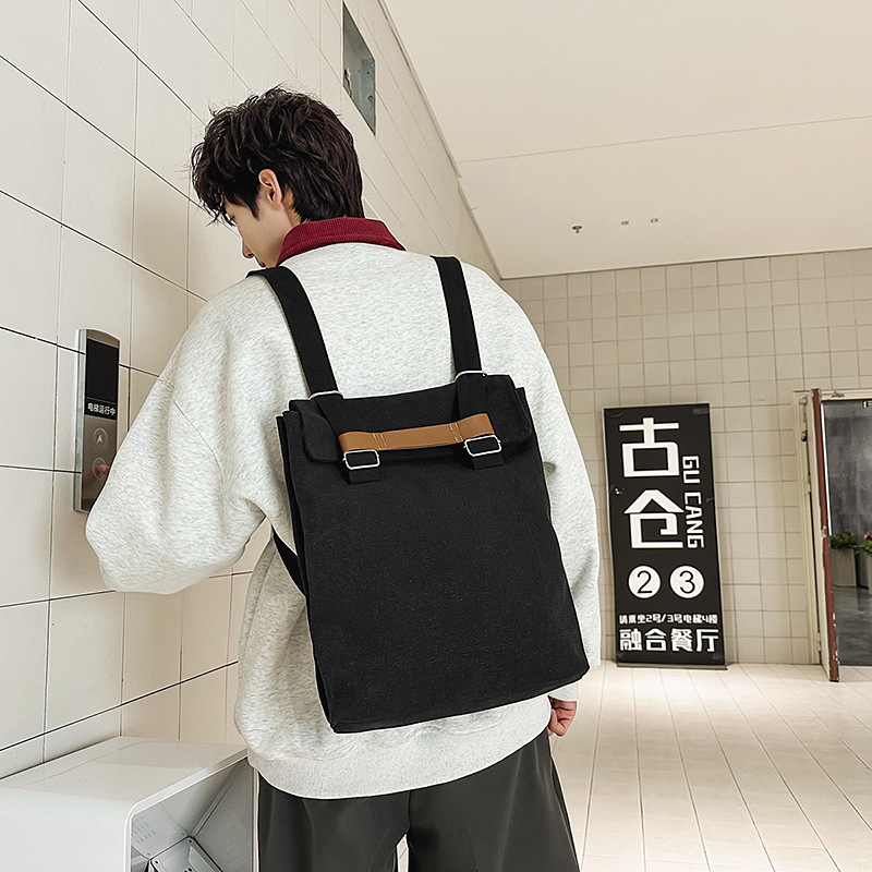 Forest-style large-capacity backpacks, retro commuting single-shoulder bags, casual travel backpacks, versatile school bags and handbags for students details Picture