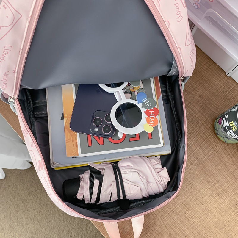 A new high-appearance-level, fresh and sweet candy-colored backpack from Korean Instagram, a lightweight and large-capacity backpack for junior and senior high school students Application Scenario