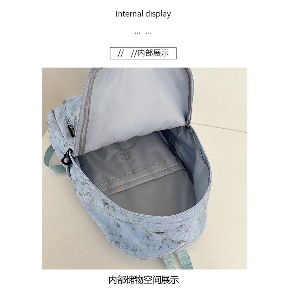 This is a simple and versatile large-capacity tie-dyed backpack for a girl's university birthday. It is a new travel backpack for 2025 Application Scenario