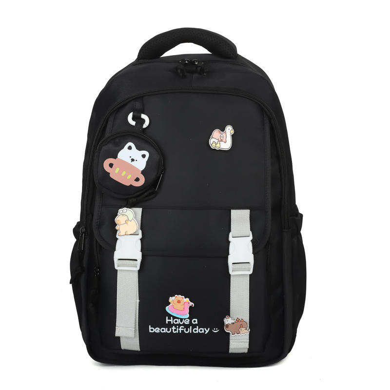 New breathable, load-reducing and spine-protecting large-capacity lightweight schoolbag for grades three to six, a versatile backpack for niche commuting Item Picture