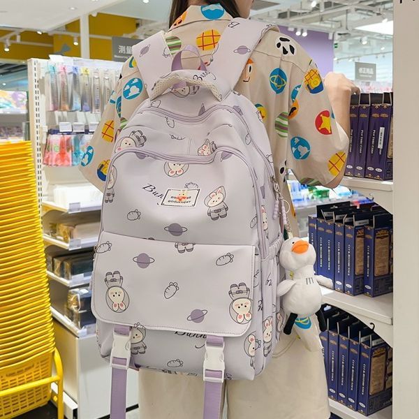 New Japanese-style Instagram sweet backpacks for junior and senior high school students, cute cartoon girls' backpacks details Picture
