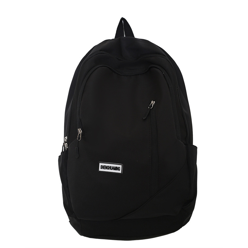 A new solid-color Korean-style casual backpack for junior high school students in an ins style Item Picture
