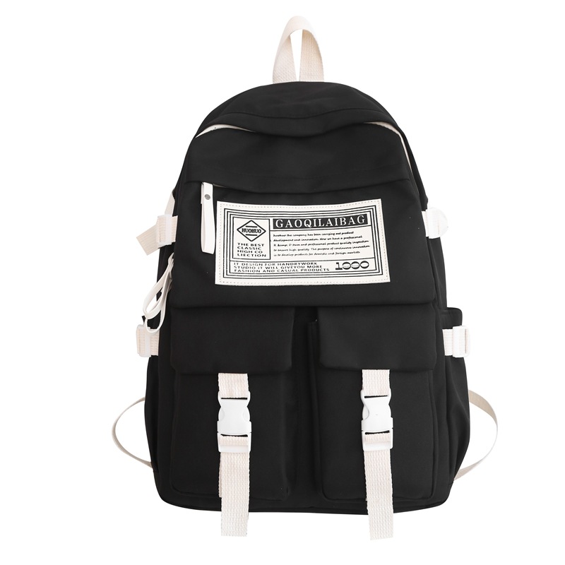 The new 2024 schoolbag is a workwear style for girls' high school birthdays, a solid color for university campuses, and a large-capacity backpack for junior high school students Item Picture