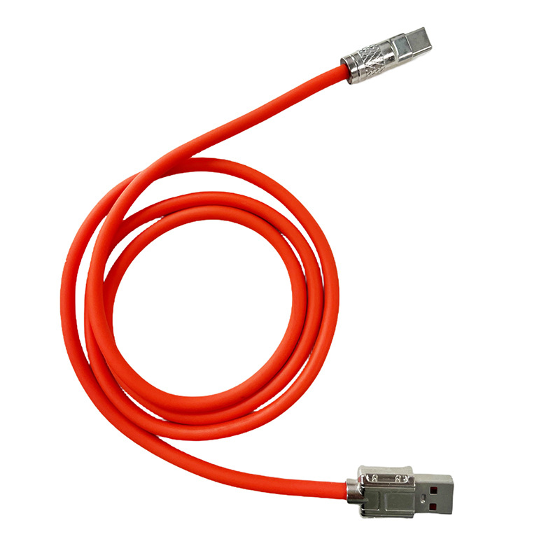 Thickened luminous zinc alloy charging cable suitable for Apple, Huawei and Xiaomi super-fast charging mobile phones Item Picture