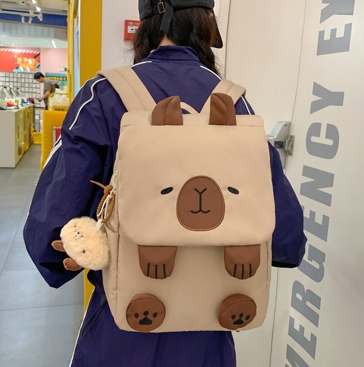 A cute schoolbag for girls on Instagram, a large-capacity versatile backpack for junior and senior high school students, and a simple, ugly and cute shopping backpack for college students full figure