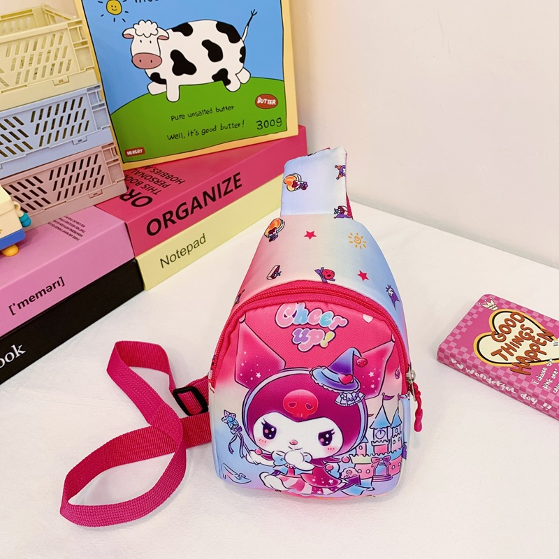 2024 New Korean cartoon crossbody bag, girls' cartoon cute and funny anime crossbody bag, printed children's crossbody bag details Picture