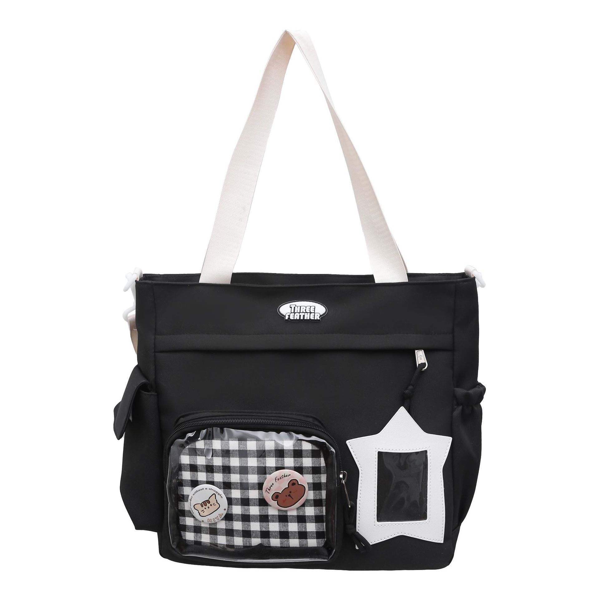 Japanese-style small appetite pain bag, cute ins transparent single-shoulder bag, large capacity, versatile commuting handbag for campus students Item Picture