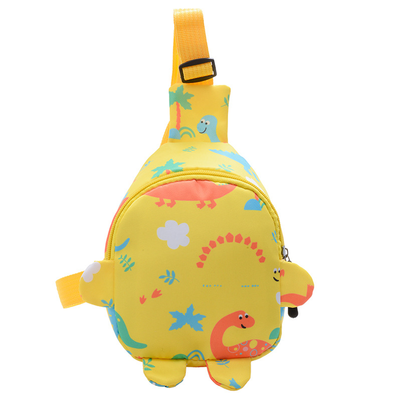 Boys and girls carry cool dinosaur chest bags, Korean-style small shoulder bags, cute baby waist bags, candy-colored backpacks and children's bags diagonally Item Picture
