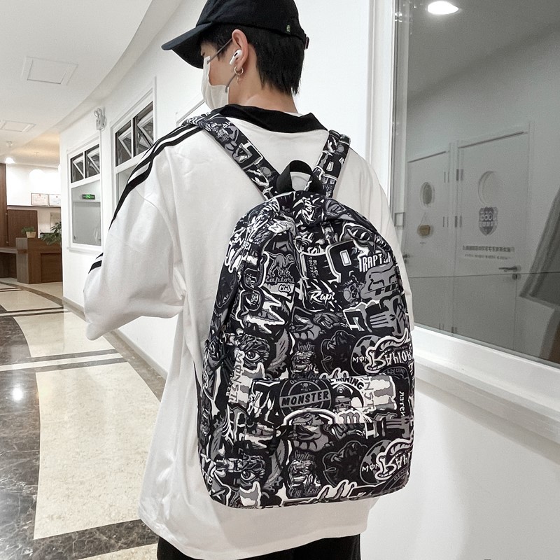 New high-appearation-level, niche design, cool workwear-style backpack for couples, lightweight travel and mountaineering, large-capacity backpacks details Picture