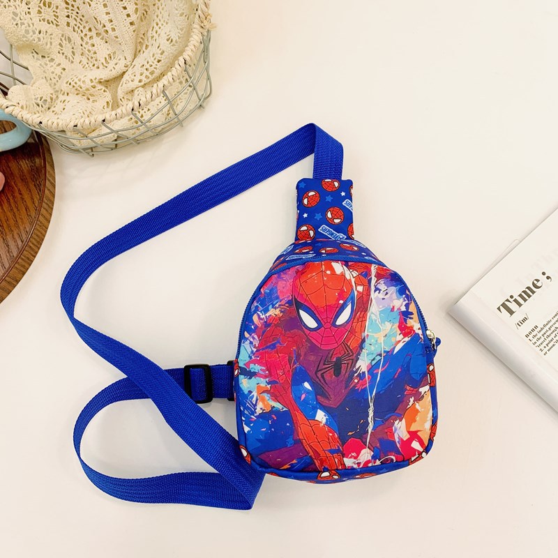 Wholesale of 2024 new Spider-Man children's bags with cartoon patterns, single-shoulder crossbody bags for boys, fashionable and lightweight Specification drawing
