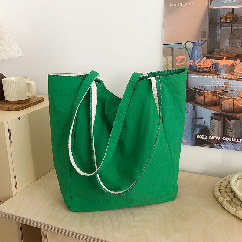 Korean-style Instagram niche and laid-back striped large bag, student commuting single-shoulder bag, double-sided crossbody bag, casual backpack Specification drawing
