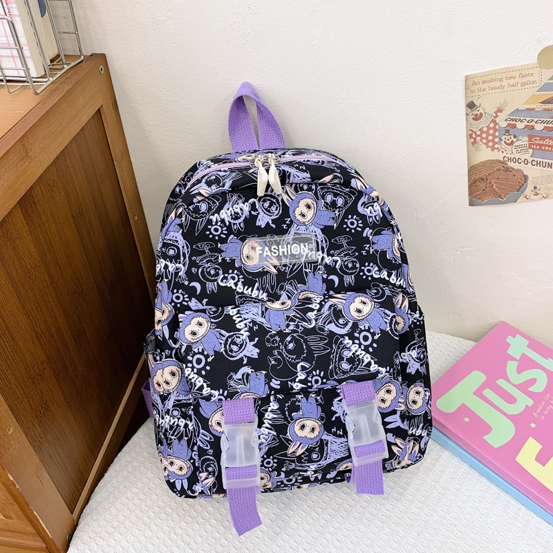 2024ins New cartoon cute backpack for kindergartens, primary school students and children, large-capacity personalized printed schoolbag Specification drawing