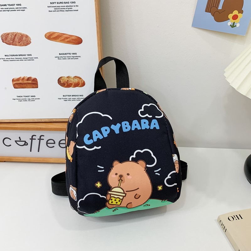The new summer 2025 children's backpack features cute multi-color printed kindergarten bags and stylish printed girls' backpacks details Picture