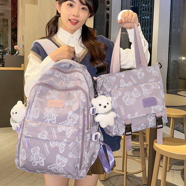 Schoolbag for female primary school students, high appearance level, large capacity backpack for grades three to six, cute graffiti, middle school student backpack details Picture