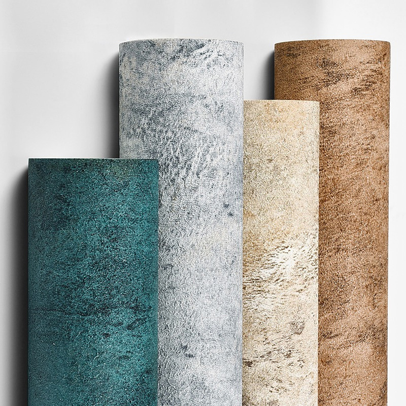 Diatom mud pure pigment color wallpaper, retro and nostalgic industrial style, mottled and aged cement texture, gray Nordic wallpaper full figure