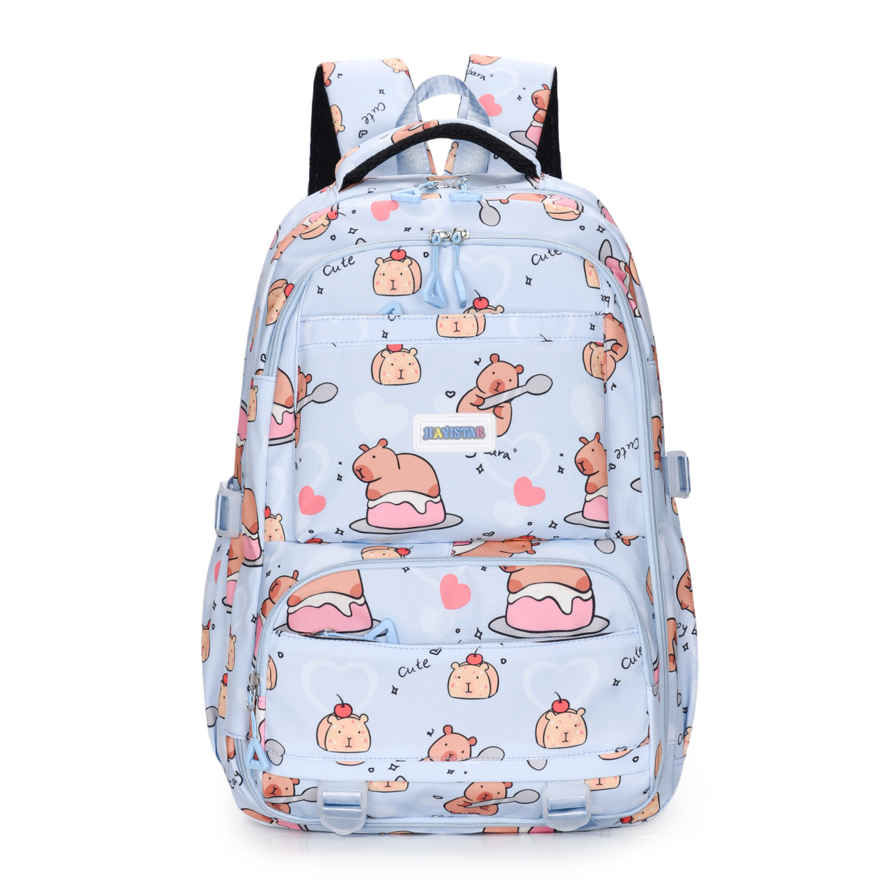 New backpack for primary school students, lightweight, casual, cute, large-capacity campus backpack, cartoon refrigerator door, girls' schoolbag details Picture