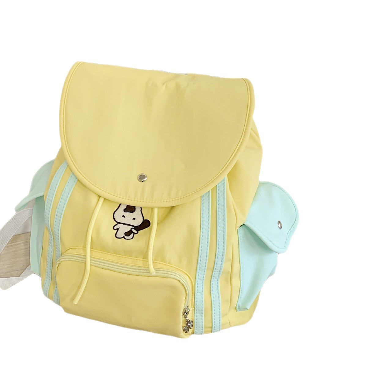 Japanese-style ins schoolbag for female college students, a niche drawstring backpack with a drawstring opening, lightweight and large-capacity backpack for junior and senior high school students Item Picture