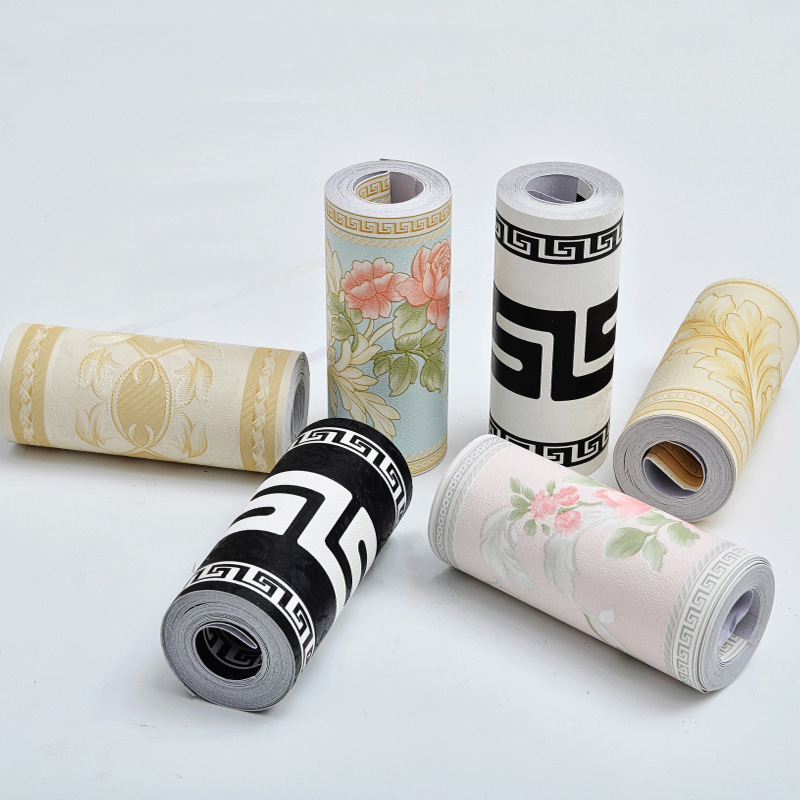 3D self-adhesive waistline PVC waterproof self-adhesive wallpaper for bathroom ceiling decoration lines wallpaper waistline full figure