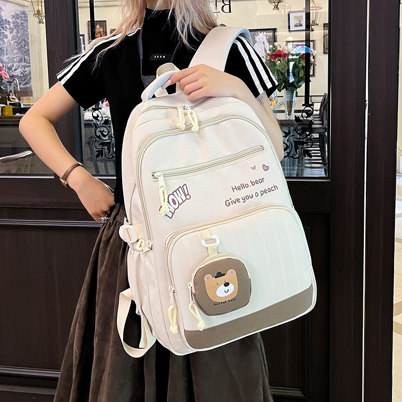 Schoolbag for primary school girls in grades one and two, lightweight travel to reduce burden. Girls' backpack, super light and cute little schoolbag details Picture