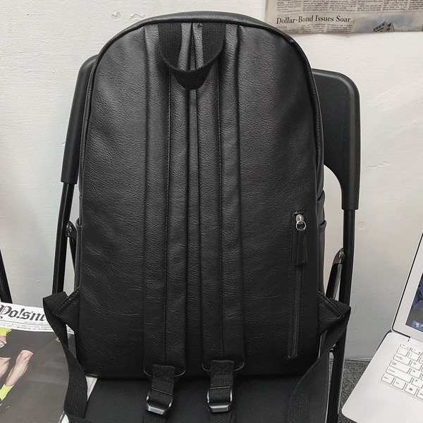 PU soft leather schoolbag, female Japanese-style college student casual travel backpack, male fashionable large-capacity casual computer backpack Application Scenario