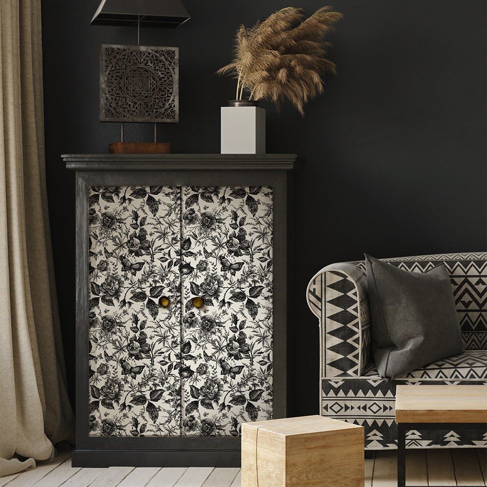 Funlife High-quality rose self-adhesive Wallpaper for European country style, versatile and warm bedroom wallpaper STZ038 details Picture