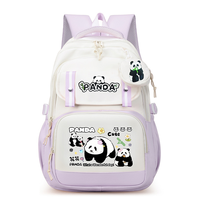 New Panda Hua Hua backpack for primary and high school students is cute, has a large capacity and a high level of appearance. Wholesale of backpacks Application Scenario