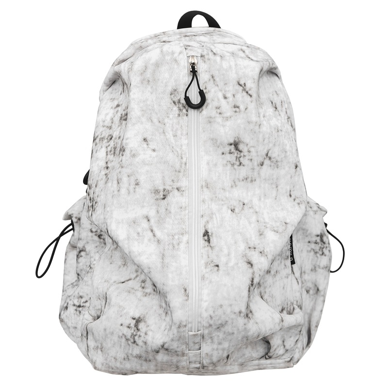 Large-capacity dark-patterned schoolbag with a design sense for junior high school students, high school and college students, couple workwear style computer backpack Item Picture