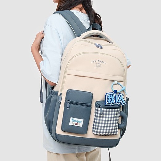 The new forest-themed ins high-appearance-level fresh and sweet candy-colored backpack is a spring outing travel backpack for junior and senior high school students details Picture