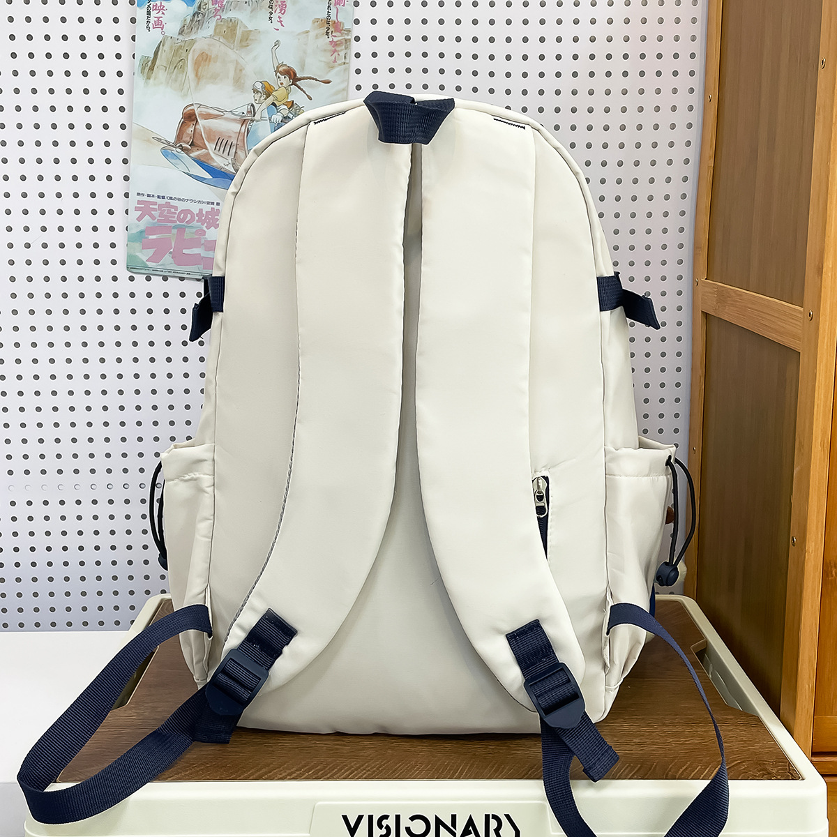 A new Korean-style ins high-look, fresh candy-colored letter backpack, a simple and lightweight backpack for junior and senior high school students Specification drawing