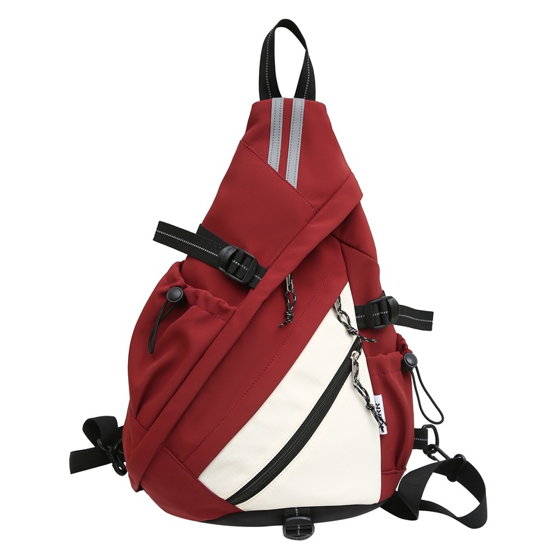 Cool and trendy multi-functional large-capacity chest bag, men's sports cycling single-shoulder bag, workwear-style couple's lightweight backpack Item Picture