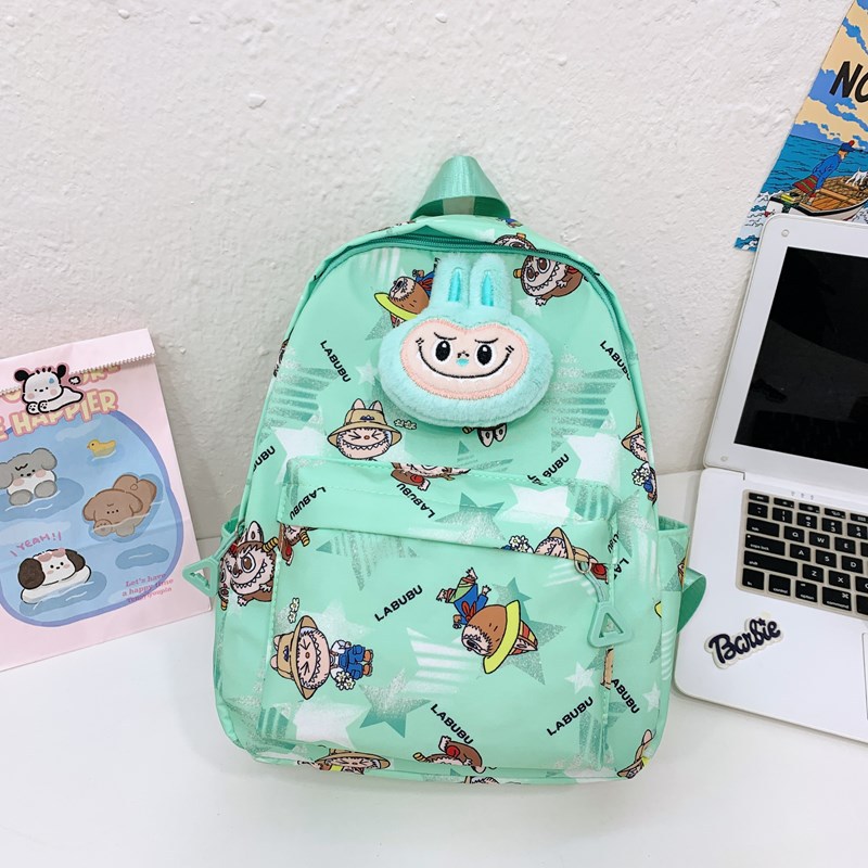 A new large-capacity backpack for kindergarten and primary school students with cute cartoon and fashionable printed patterns details Picture