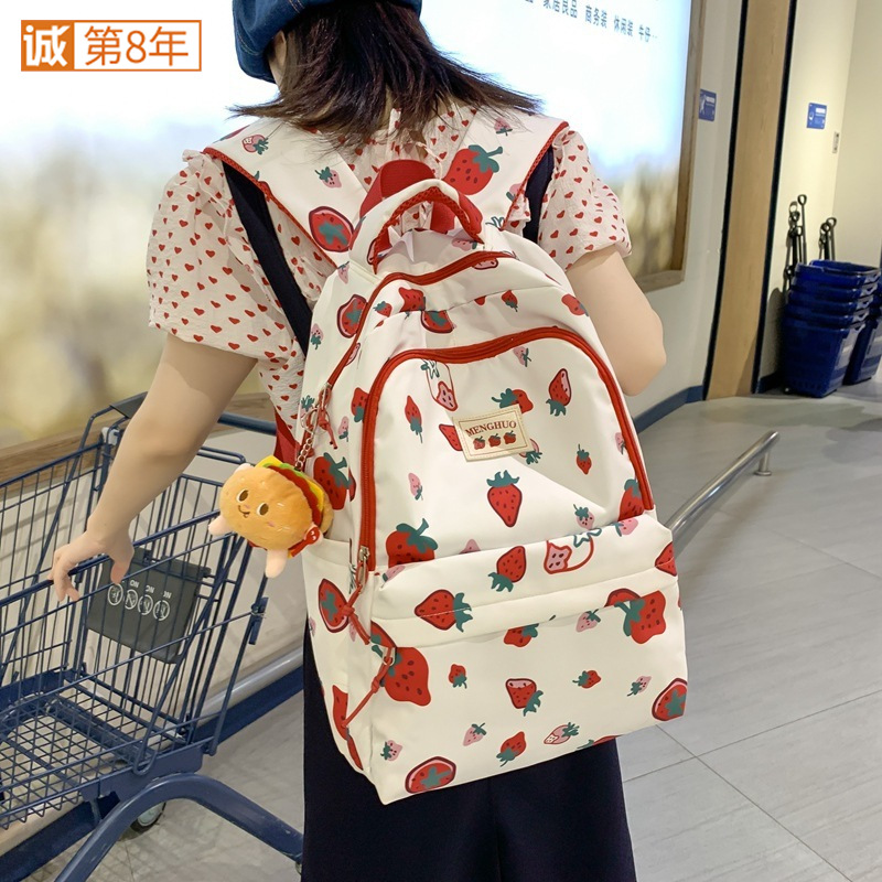 Japanese-style Instagram cute and soft girl schoolbag, lightweight middle school backpack, forest-style fresh primary school backpack full figure