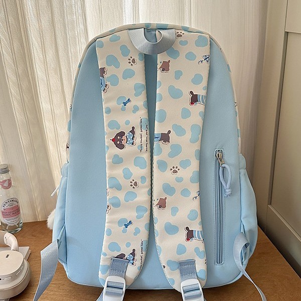 A new high-appearance-level Japanese-style fresh, sweet and cute puppy backpack, a lightweight and large-capacity backpack for junior and senior high school students Specification drawing