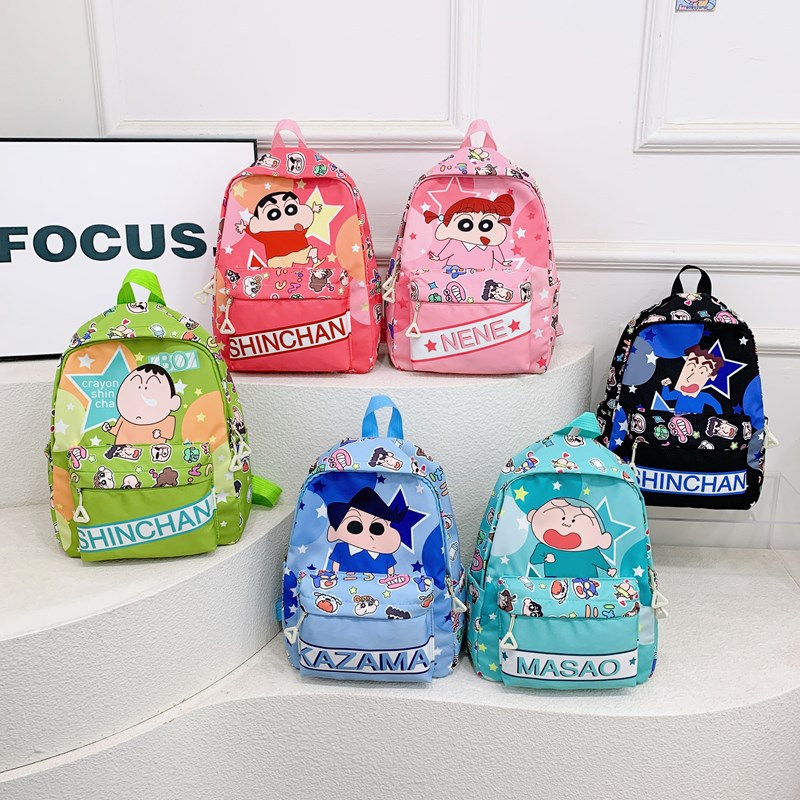 2025 New style children's backpacks with cute Japanese cartoon printed patterns for boys and girls, kindergarten school bags full figure
