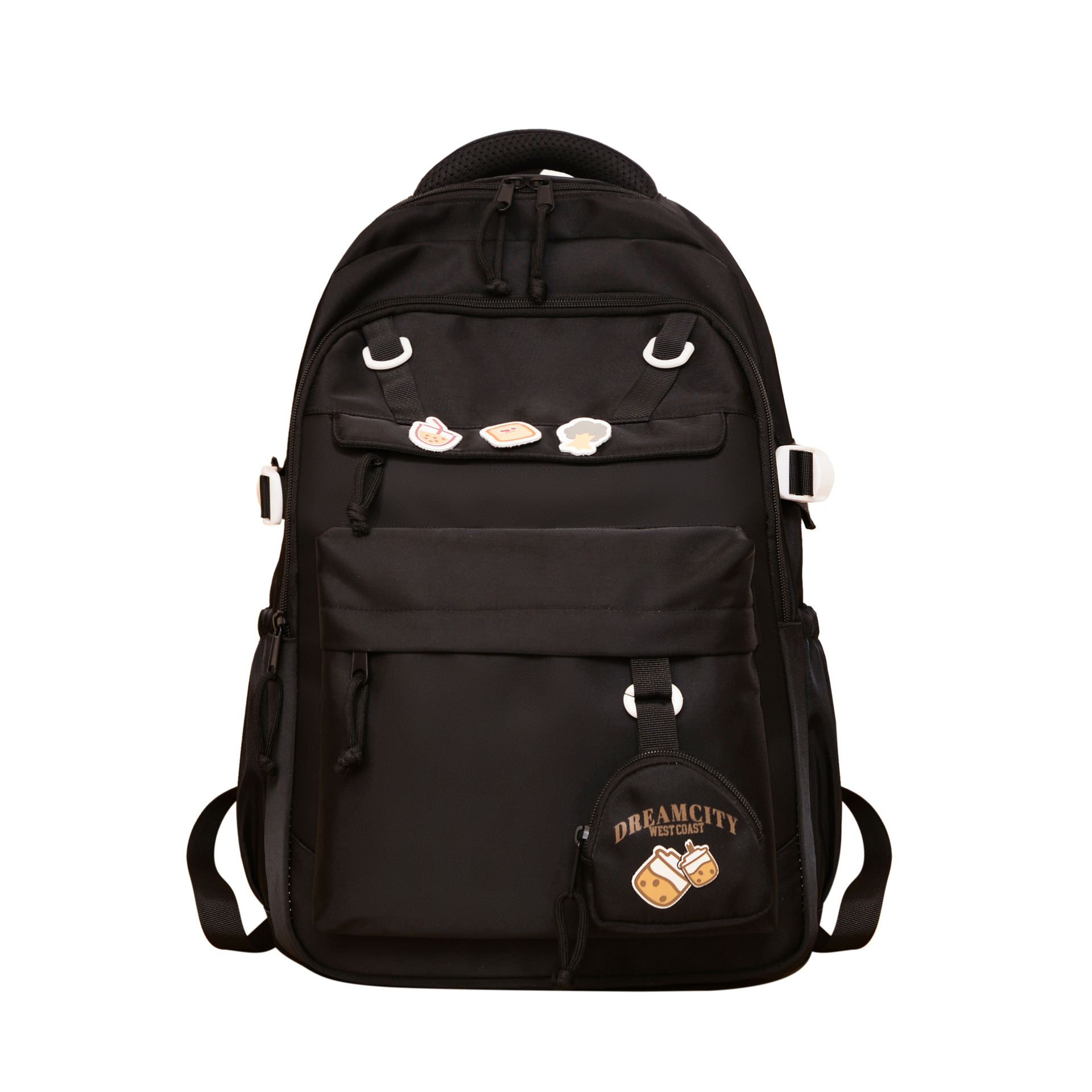 A new high-appeal, fresh and college-style backpack from Korean Instagram, featuring color-blocking and large-capacity backpacks for junior and senior high school students Item Picture
