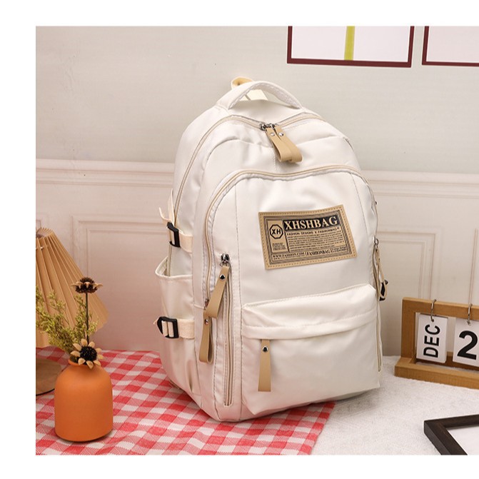Cross-border foreign trade student backpacks for men and women, new casual backpacks, simple Korean version schoolbags for junior high school, senior high school and college students details Picture