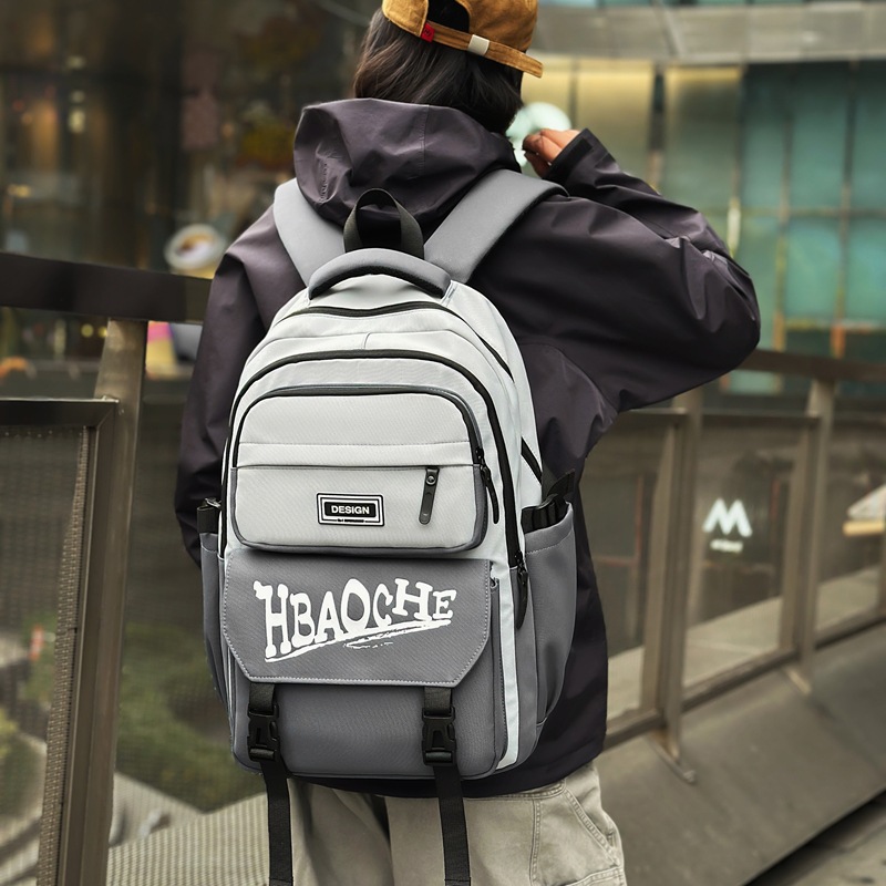 High-quality backpacks for boys, trendy backpacks for high school students, 2025 new sporty style, schoolbags for junior high school and college students, and girls details Picture