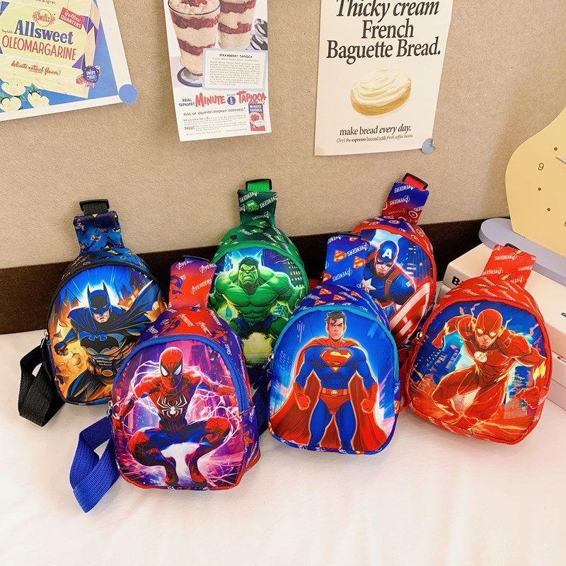 2025 New children's bags for boys and girls, fashionable cartoon coin purses, crossbody bags, outdoor casual small backpacks and chest bags full figure