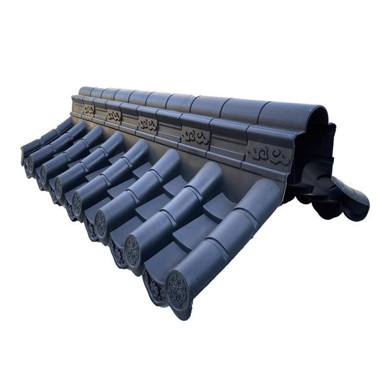 ✅ Yanying fence tile cap resin tile factory direct sales plastic tile courtyard wall top cap wall head integrated tile large Item Picture
