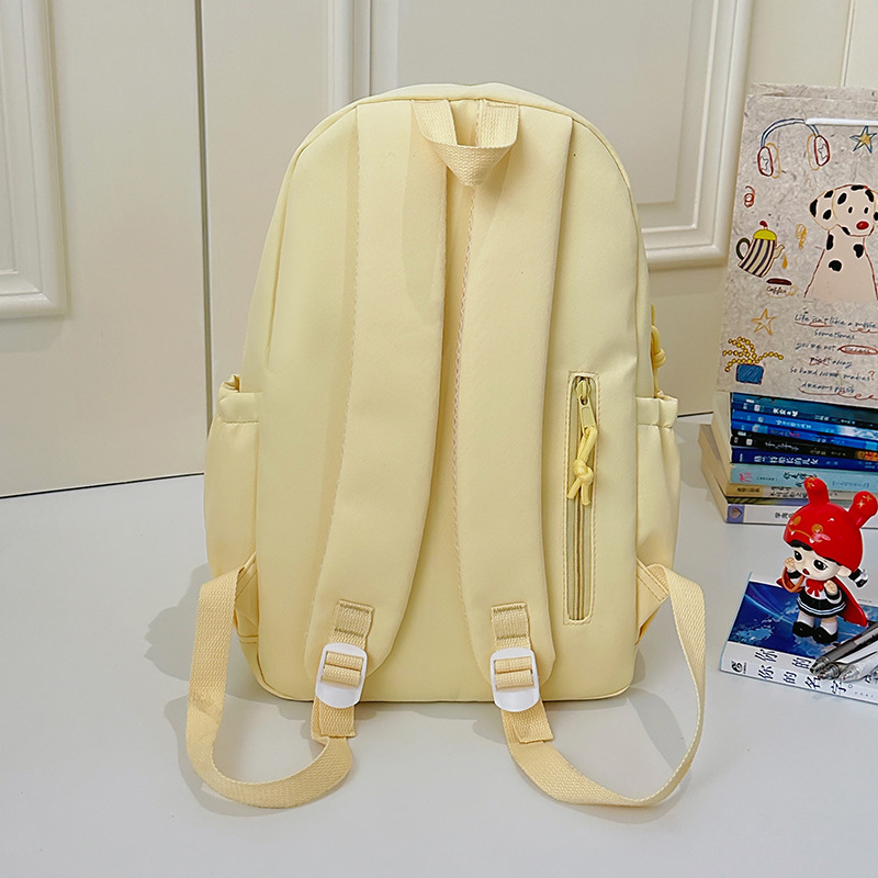 Japanese-style InS-style sweet schoolbag for middle and high school students, fresh and cute, large-capacity backpack, versatile travel backpack Specification drawing
