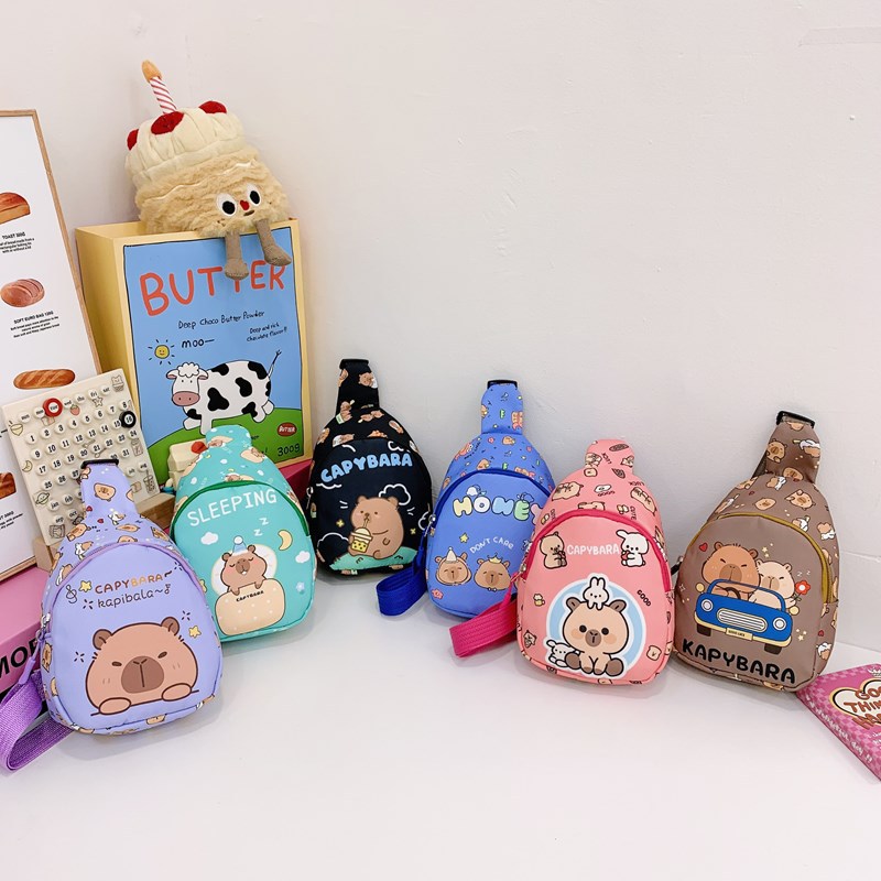 Cross-border super cute children's crossbody bag, fashionable coin purse, lightweight chest bag for toddlers, and adorable backpacks for boys and girls full figure