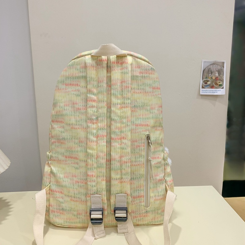 The 2025 new high-appearing-level InS-style dopamine college student backpack is a niche, versatile and lightweight travel backpack Specification drawing