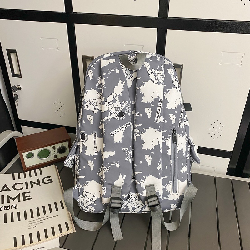 Large-capacity, multi-compartment, trendy and cool schoolbag for junior and senior high school students, niche design sense, versatile backpack, and personalized graffiti backpack Application Scenario